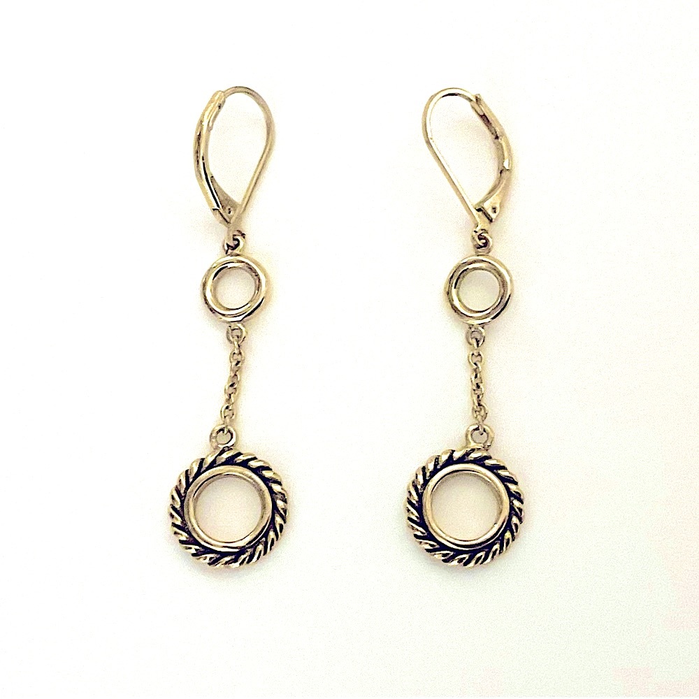 Chain and Loop Goldtone Drop Earrings